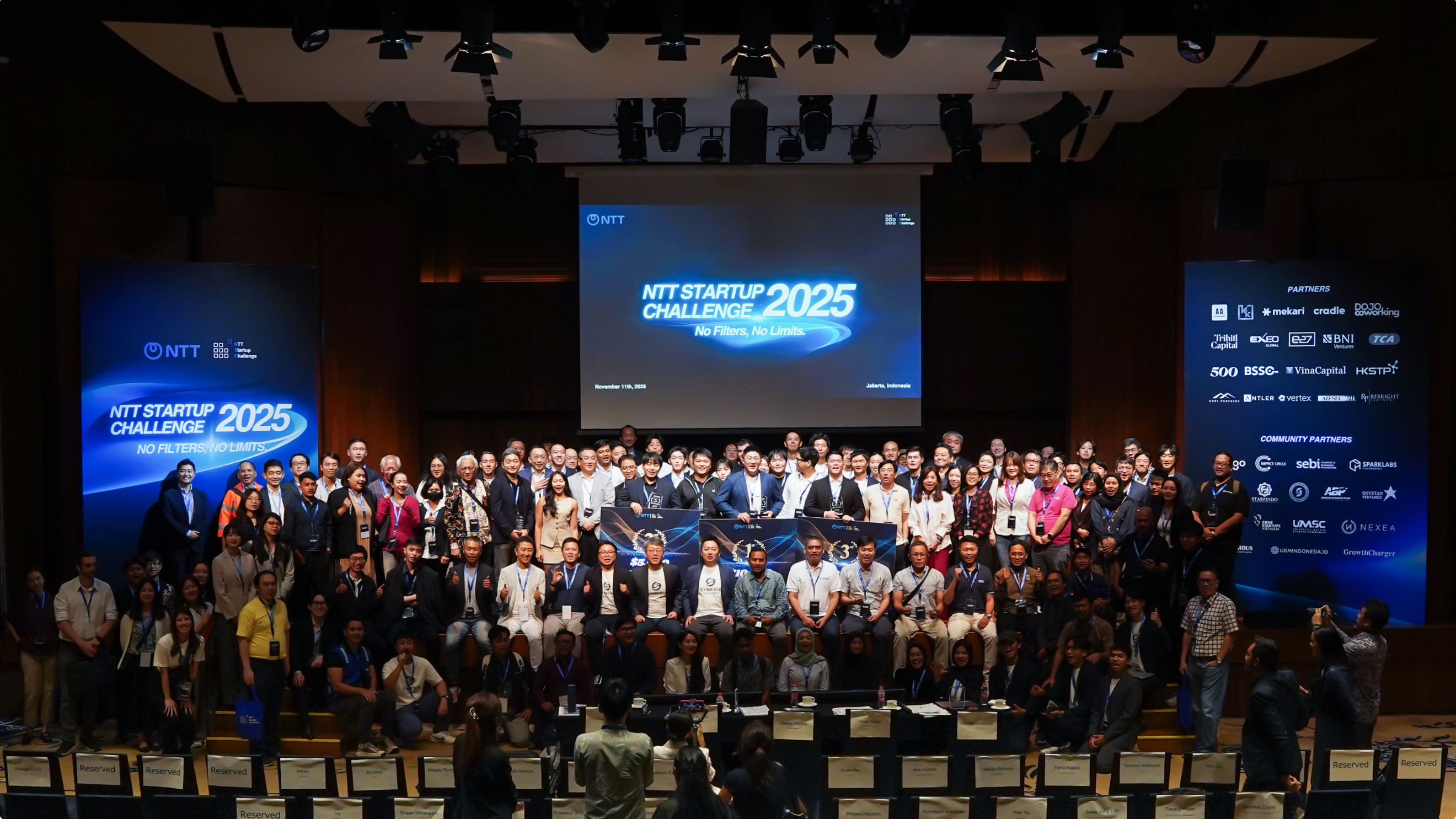Participants gathered during a previous NTT Startup Challenge event